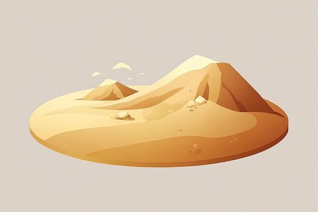 Photo 3d desert sandstorm icon vector image