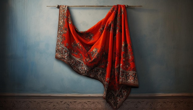 Photo a 3d digital poster showcasing a solitary elegantly designed pakistani sindhi shawl