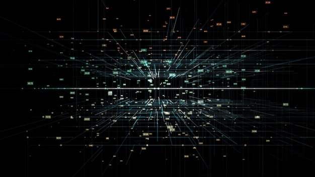 3D Digital Technology Network Data background