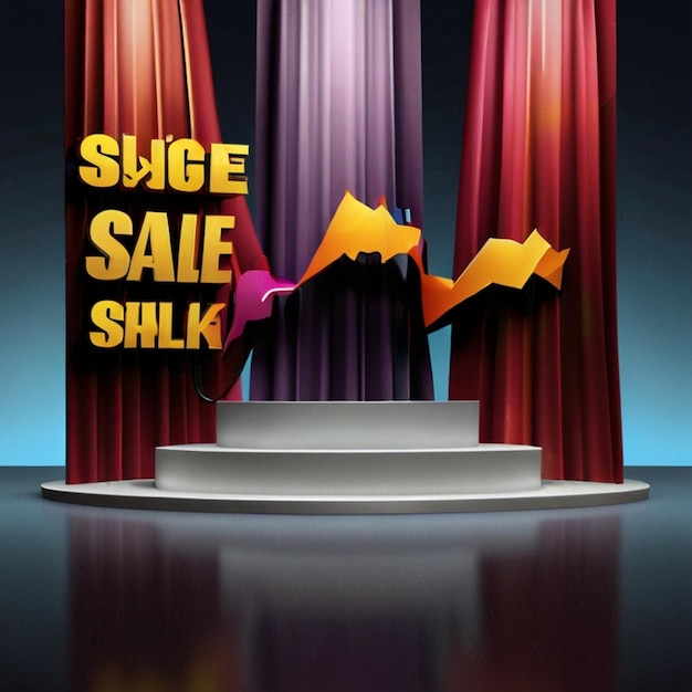 Photo 3d discount sale podium flash sale podium elegant background