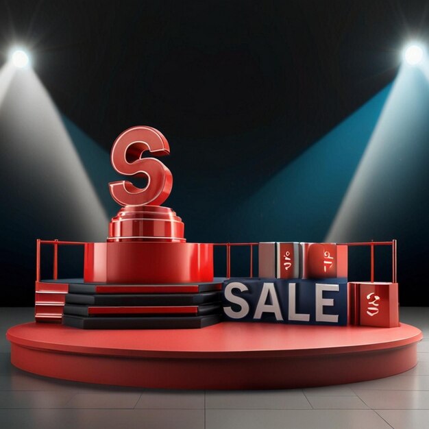 Photo 3d discount sale podium flash sale podium elegant background