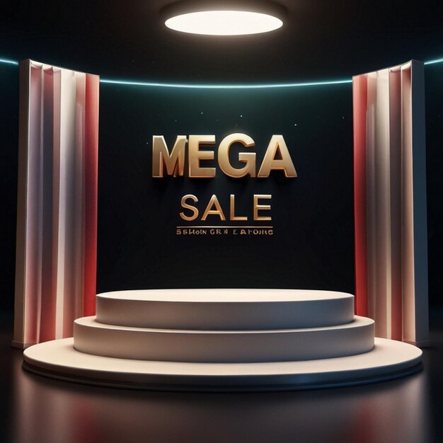 Photo 3d discount sale podium flash sale podium elegant background