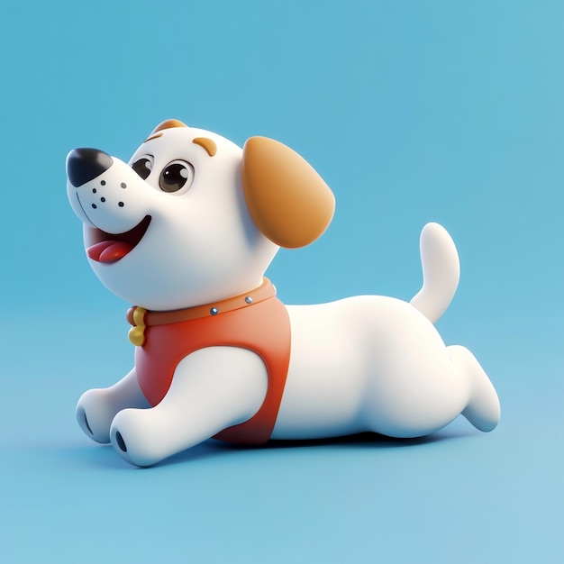 3D Dog Rolling Icon Playful Pet Having Fun Illustration Logo