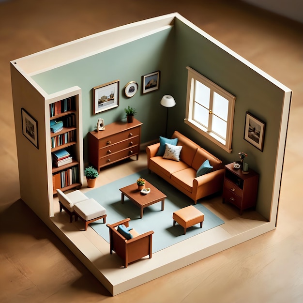 3d drawing room