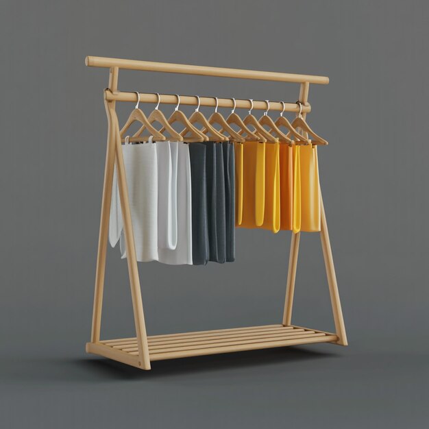 Photo 3d drying rack icon air drying and laundry illustration logo