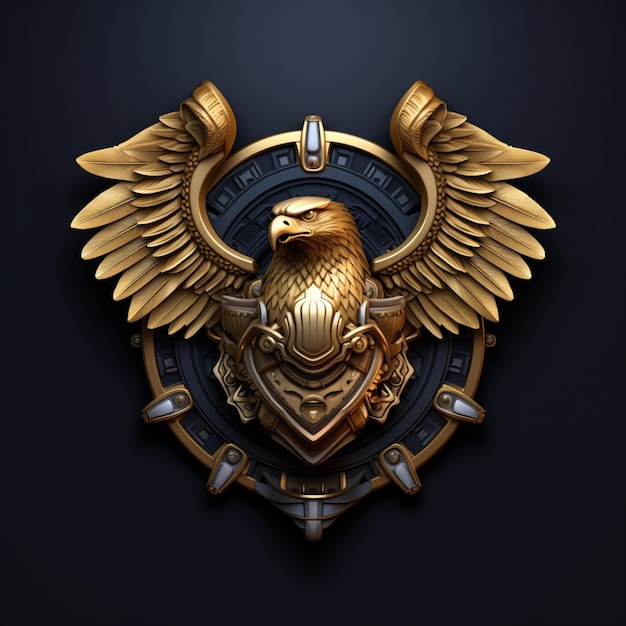 3D eagle electric logo