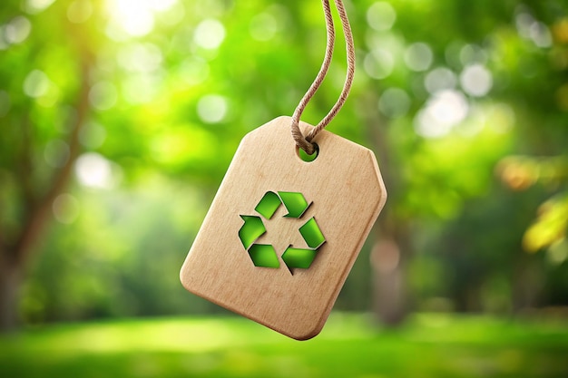 Photo 3d eco tag icon