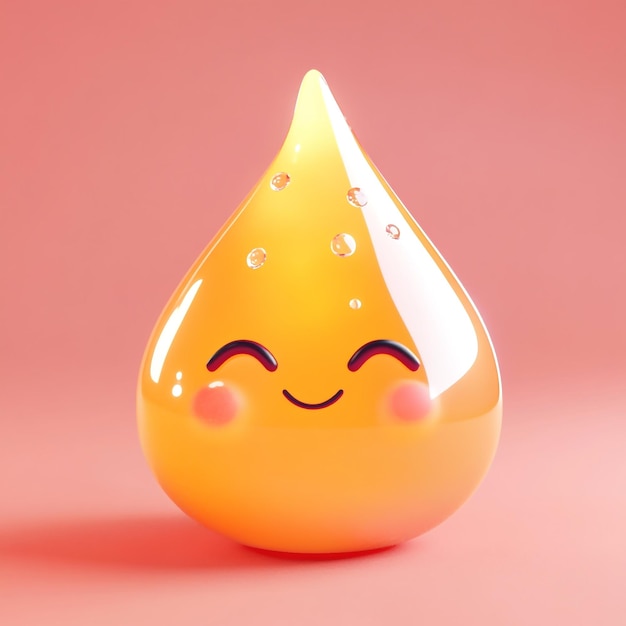 Photo 3d emoji icon sweat droplets for exhaustion illustration logo