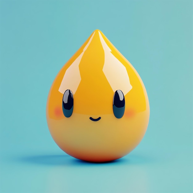 Photo 3d emoji icon sweat droplets for exhaustion illustration logo