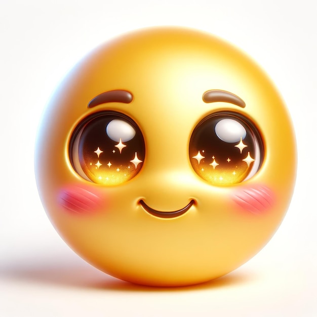 3D emoji with a flushed face