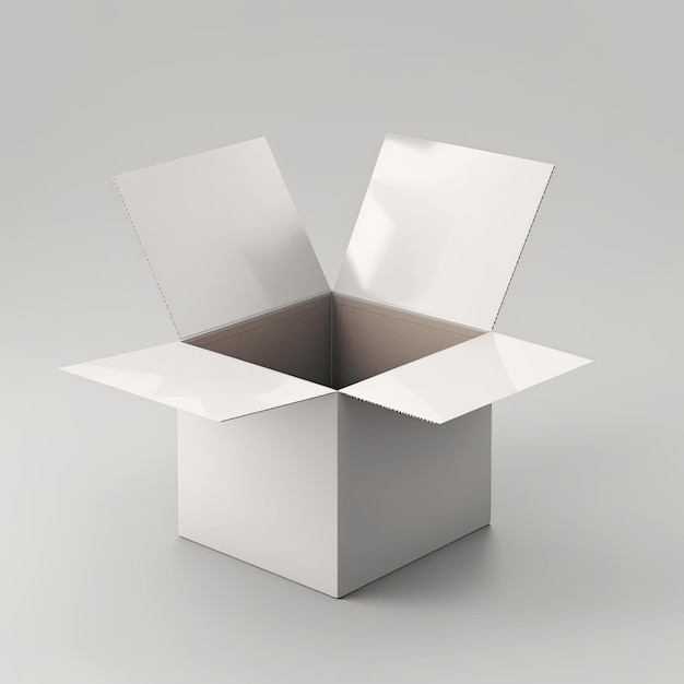 3D Empty Box Ready for Shipping or Storing Goods Generative AI