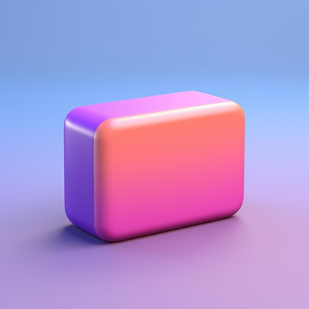 3D Eraser Icon Stationery and Correction Tool isometric isolated render