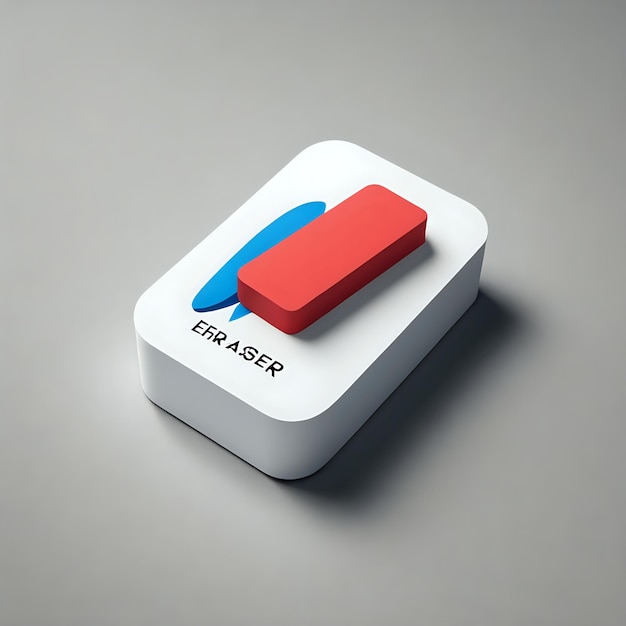 3d eraser icon