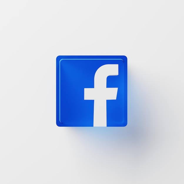 3D Facebook logo