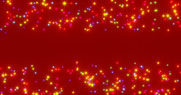 3d Festive shining stars background Glare of stars