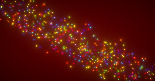 3d Festive shining stars background Glare of stars