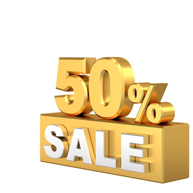 3D fifty percent sale 50 sale Sale banner decoration