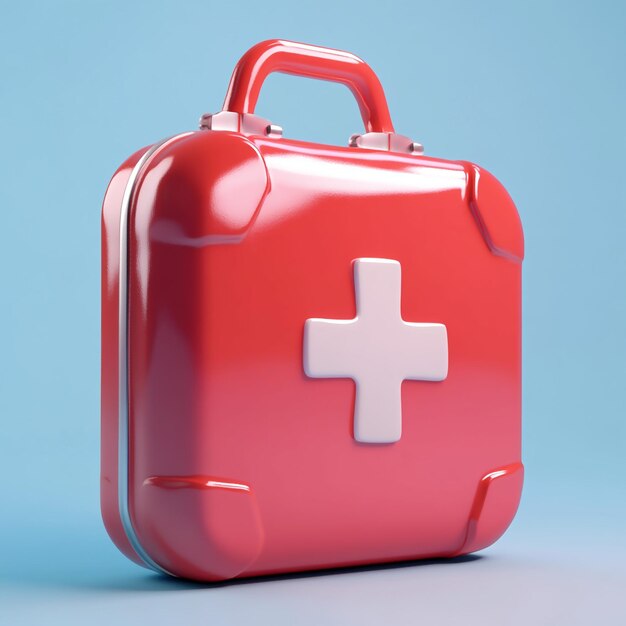 Photo 3d first aid kit icon emergency medical supplies illustration logo