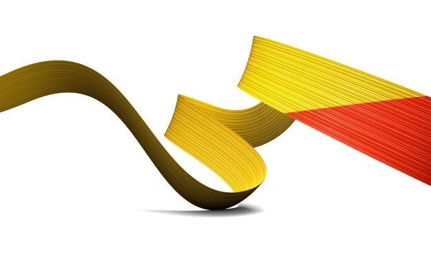 Photo 3d flag of bhutan 3d wavy shiny bhutan ribbon flag isolated on white background 3d illustration