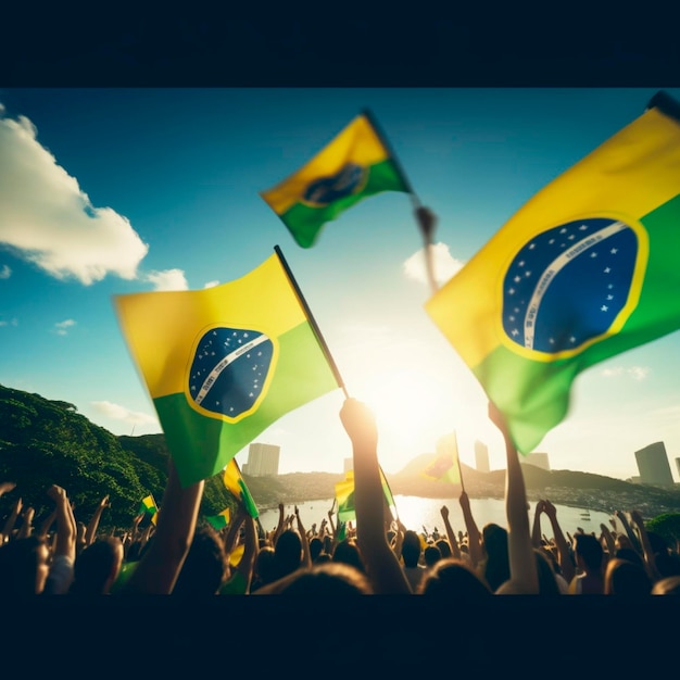 3d flag independence from brazil 7 september