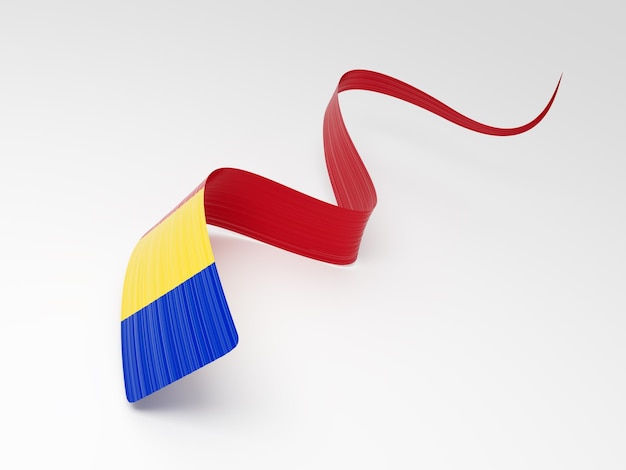 3d Flag Of Moldova 3d Wavy Shiny Moldova Ribbon Isolated On White Background 3d Illustration