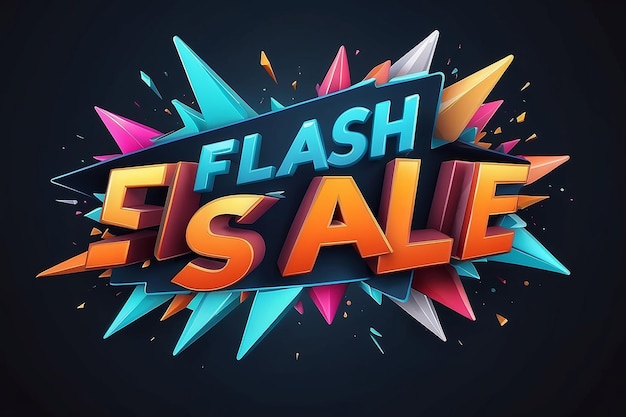 Photo 3d flash sale text style editable