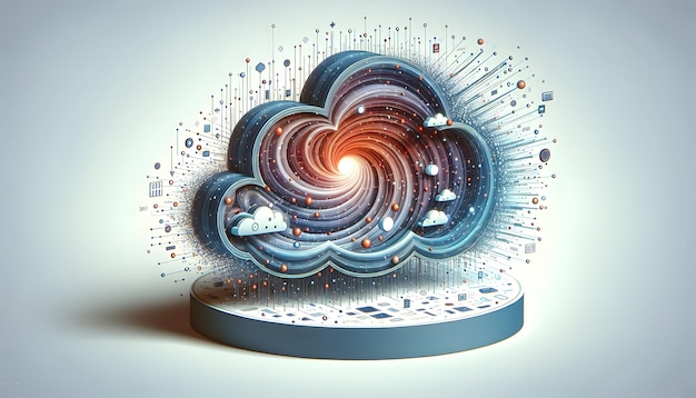 3d flat icon as Data Nebula A nebula of data points illustrating the vastness of digital information