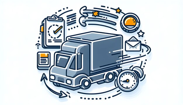 Photo 3d flat icon as delivery tracking icon with copy space on white background concept as a vector illus