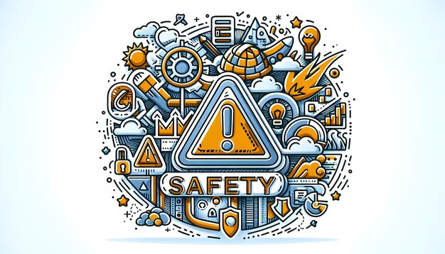 Photo 3d flat icon as safety illustration with space for text and graphics concept as an illustrative safe