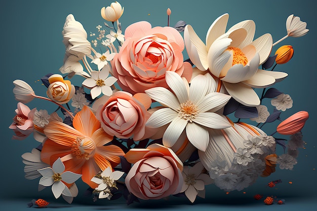 3D Flowers