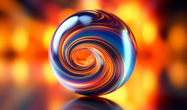 3d fluid circular swirly loop ball