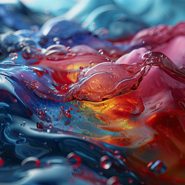 3D Fluid Holographic Iridescent Shapes Abstract Background Images Hd Wallpapers