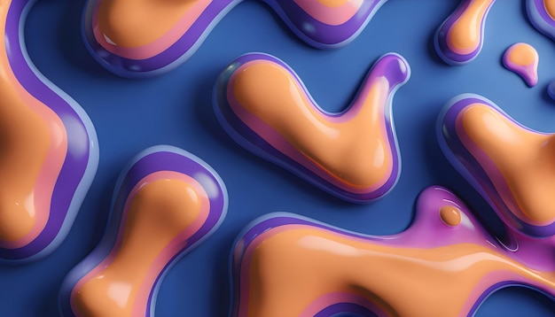 Photo 3d fluid multicolour background