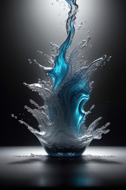 3d fluid splash design pattern