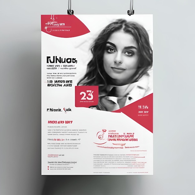 Photo 3d flyer mockup