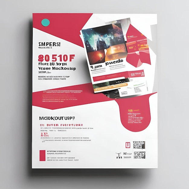 Photo 3d flyer mockup