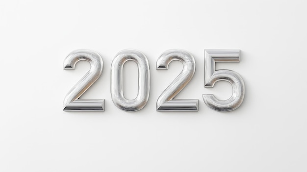 Photo 3d font of text 2025 for new year