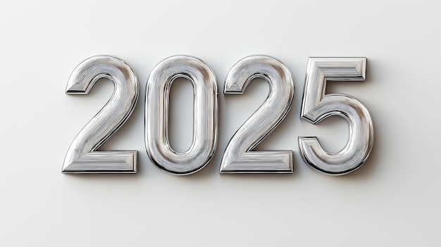 3D Font of text 2025 for new year