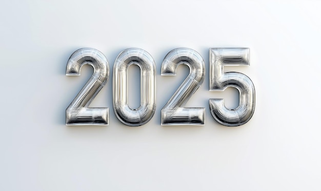 3D Font of text 2025 for new year