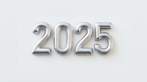 3D Font of text 2025 for new year