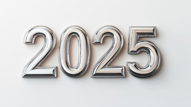 3D Font of text 2025 for new year