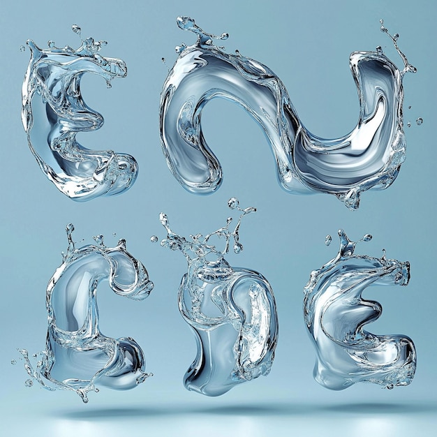 3D font with letters that look like they are melting