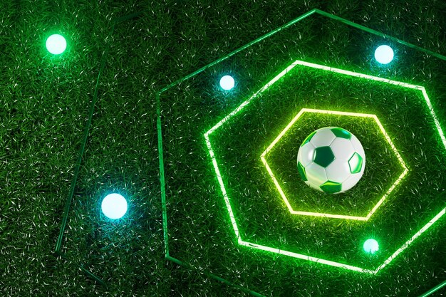 3d football object design realistic rendering abstract