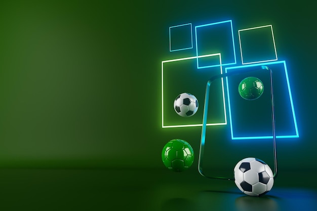 3d football object design realistic rendering