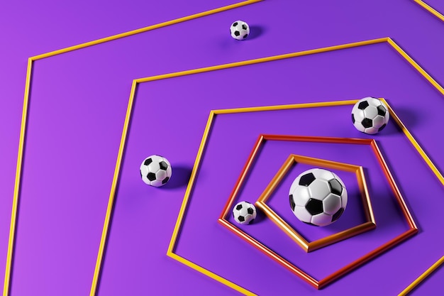 3d football object design realistic rendering