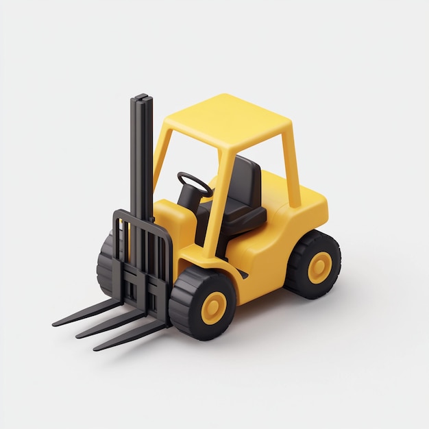 Photo 3d forklift icon logistics and warehouse illustration logo