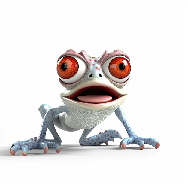 Photo 3d frog illustration crazy frog in 3d