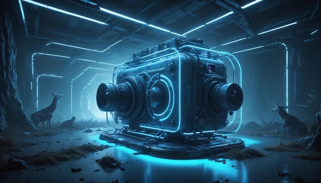 3d futuristic camera video camera