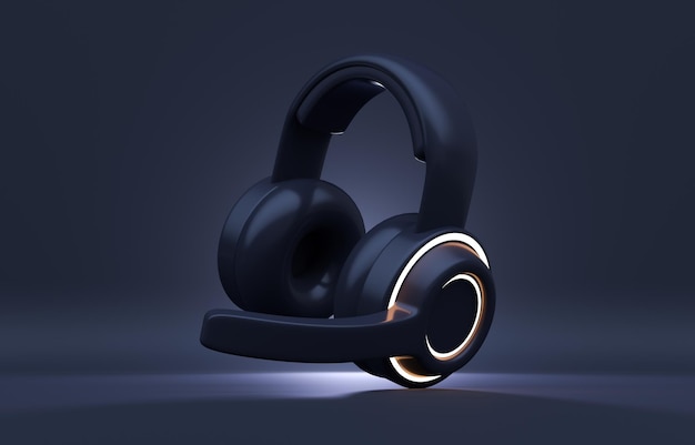 Photo 3d gaming headset 3d render