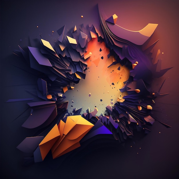 3d geometic abstract background photo